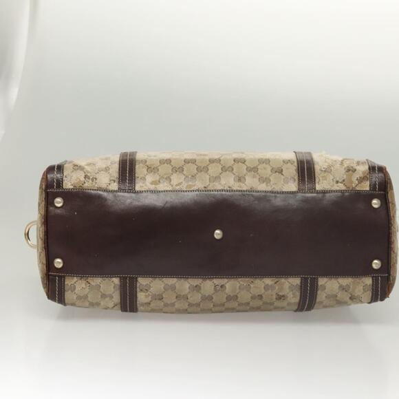 GUCCI GG Crystal Shoulder Bag Coated Canvas Brown Gold - Picture 9 of 16